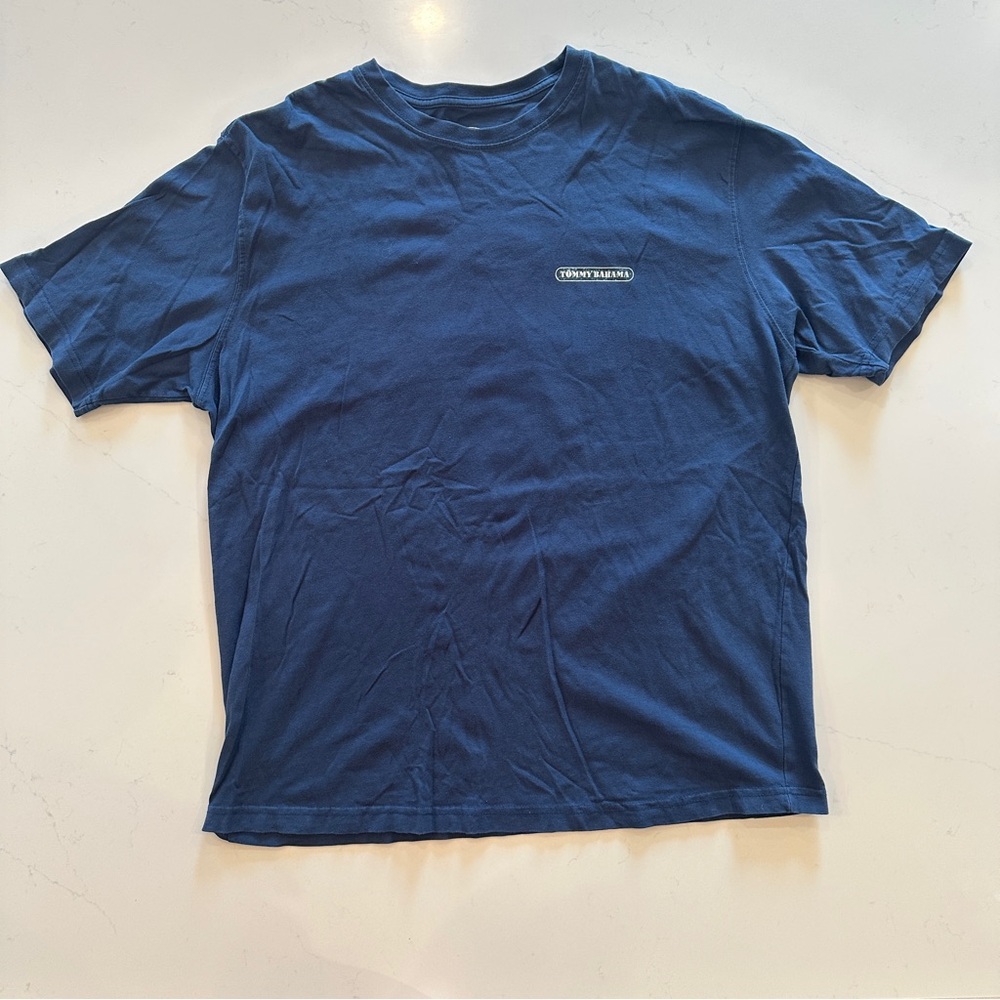 Tommy Bahama XL Blue Short Sleeve Holiday Lights Tee